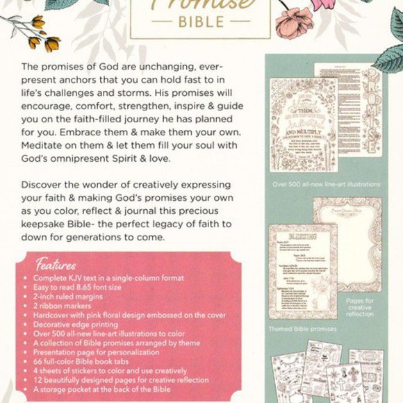 KJV My Promise Bible--imitation leather, teal - NEW - Picture 11 of 11